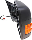Passenger Side Towing Mirror, Power Adjust, Heated, Power Folding, Textured Black, In-housing Signal Light, With Memory, No Puddle Light, No Auto-Dim, With Blind Spot Glass