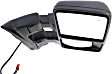 Passenger Side Towing Mirror, Power Adjust, Heated, Power Folding, Textured Black, In-housing Signal Light, With Memory, No Puddle Light, No Auto-Dim, With Blind Spot Glass