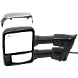 Driver Side Towing Mirror, Power Adjust, Heated, Power Folding, With 1 Chrome and 1 Paintable Cap, In-housing Signal Light, With Memory, No Puddle Light, No Auto-Dimming, No Blind Spot Feature