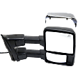 2011 Ford F-250 Super Duty Lariat - Passenger Side Towing Mirror, Power Adjust, Heated, With 1 Chrome and 1 Paintable Cap, Power Folding, In-housing Signal Light, No Blind Spot Feature, With Memory, No Puddle Light, No Auto-Dimming, Crew Cab Pickup