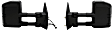 2011-2016 Ford F-350 Super Duty - Driver and Passenger Side Towing Mirror, Manual Adjust, Non-Heated, Manual Folding, Textured Black, No Signal Light, No Memory, No Puddle Light, No Auto-Dimming, No Blind Spot Feature