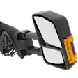 2016 Ford F-550 Super Duty - Driver and Passenger Side Towing Mirror, Manual Adjust, Heated, Textured Black, Manual Folding, In-housing Signal Light, No Blind Spot Feature, No Memory, No Puddle Light, No Auto-Dimming