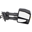 2016 Ford F-550 Super Duty - Driver and Passenger Side Towing Mirror, Manual Adjust, Heated, Textured Black, Manual Folding, In-housing Signal Light, No Blind Spot Feature, No Memory, No Puddle Light, No Auto-Dimming