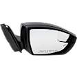 Passenger Side Mirror, Power Adjust, Manual Folding, Heated, Paintable, In-housing Signal Light, No Memory, No Puddle Light, No Auto-Dimming, With Blind Spot Glass