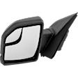 Driver Side Mirror, Power Adjust, Non-Heated, Manual Folding, Textured Black, No Signal Light, No Memory, No Puddle Light, No Auto-Dimming, With Blind Spot Glass
