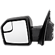 Driver Side Mirror, Power Adjust, Non-Heated, Manual Folding, Textured Black, No Signal Light, No Memory, No Puddle Light, No Auto-Dimming, With Blind Spot Glass