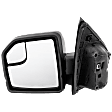 Driver Side Mirror, Power Adjust, Non-Heated, Manual Folding, Textured Black, No Signal Light, No Memory, No Puddle Light, No Auto-Dimming, With Blind Spot Glass