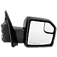 Passenger Side Mirror, Power Adjust, Non-Heated, Manual Folding, Textured Black, No Signal Light, No Memory, No Puddle Light, No Auto-Dimming, With Blind Spot Glass