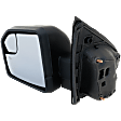 Driver Side Mirror, Power Adjust, Heated, Manual Folding, Textured Black, In-housing Signal Light, Without Memory Recall, With Puddle Light, No Auto-Dimming, Without Blind Spot Monitor or Detection