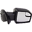 Passenger Side Mirror, Power Adjust, Heated, Manual Folding, Textured Black, In-housing Signal Light, Temp Sensor, No Memory, No Puddle Light, No Auto-Dimming, With Blind Spot Glass
