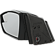 2017 Ford Focus - Driver Side Mirror, Power Adjust, Non-Heated, Textured Black, Manual Folding, No Signal Light, With Blind Spot Glass, No Memory, No Puddle Light, No Auto-Dimming, Sedan