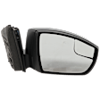 Sedan Passenger Side Mirror, Power Adjust, Non-Heated, Manual Folding, Textured Black, No Signal Light, No Memory, No Puddle Light, No Auto-Dim, With Blind Spot Glass