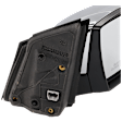 Passenger Side Mirror, Power, Manual Folding, Heated, Chrome, No Signal Light, No Memory, No Puddle Light, No Auto-Dimming, No Blind Spot Feature