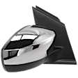 Passenger Side Mirror, Power, Manual Folding, Heated, Chrome, No Signal Light, No Memory, No Puddle Light, No Auto-Dimming, No Blind Spot Feature