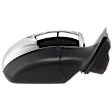 Passenger Side Mirror, Power, Manual Folding, Heated, Chrome, No Signal Light, No Memory, No Puddle Light, No Auto-Dimming, No Blind Spot Feature