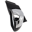 Passenger Side Mirror, Power, Manual Folding, Heated, Chrome, No Signal Light, No Memory, No Puddle Light, No Auto-Dimming, No Blind Spot Feature