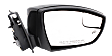 Passenger Side Mirror, Power Adjust, Manual Folding, Heated, Paintable, In-housing Signal Light, No Memory, With Puddle Light, No Auto-Dimming, With Blind Spot Glass