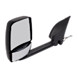 Driver Side Towing Mirror, Power Adjust, Manual Folding, Heated, Paintable, No Signal Light, No Memory, No Puddle Light, No Auto-Dimming, With Blind Spot Glass