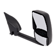 Passenger Side Towing Mirror, Power Adjust, Manual Folding, Heated, Paintable, No Signal Light, No Memory, No Puddle Light, No Auto-Dimming, With Blind Spot Glass