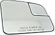 2010 Ford Edge - Mirror Glass Passenger Side, Non-Heated, With Blind Spot Glass, No Signal Light