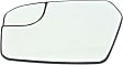 Driver Side Mirror Glass, Non-Heated, Flat, With backing plate; With built-in blind spot glass, For Models No Blind Spot Information System