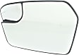 Driver Side Mirror Glass, Non-Heated, Flat, With backing plate; With built-in blind spot glass, For Models No Blind Spot Information System