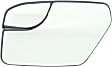 Driver Side Mirror Glass, Non-Heated, Flat, With backing plate; With built-in blind spot glass, For Models No Blind Spot Information System
