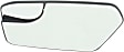 Driver Side Mirror Glass, Non-Heated, Flat, With backing plate; With built-in blind spot glass, For Models No Blind Spot Information System