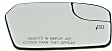 Passenger Side Mirror Glass, Heated, With Blind Spot Glass, Convex, With backing plate; With built-in blind spot glass, For Models No Blind Spot Information System