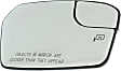 Passenger Side Mirror Glass, Heated, With Blind Spot Glass, Convex, With backing plate; With built-in blind spot glass, For Models No Blind Spot Information System
