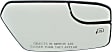 Passenger Side Mirror Glass, Heated, With Blind Spot Glass, Convex, With backing plate; With built-in blind spot glass, For Models No Blind Spot Information System