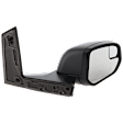 Passenger Side Mirror, Non-Towing, Manual Adjust, Manual Folding, Non-Heated, Textured Black, No Signal Light, No Memory, No Puddle Light, No Auto-Dimming, With Blind Spot Glass