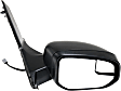 2021 Ford Transit Connect - Passenger Side Mirror, Power Adjust, Heated, Textured Black, Manual Folding, No Signal Light, With Blind Spot Glass, No Memory, No Puddle Light, No Auto-Dimming