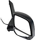 2021 Ford Transit Connect XL - Passenger Side Towing Mirror, Power Adjust, Heated, Textured Black, Manual Folding, No Signal Light, With Blind Spot Glass, No Memory, No Puddle Light, No Auto-Dimming