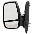 Driver Side Mirror, Manual Adjust, Non-Heated, Manual Folding, Textured Black, Low Roof Vehicle, Short Arm