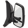 2017 Ford Transit-350 - Passenger Side Mirror, For Models With Medium or High Roof, Manual Adjust, Non-Heated, Textured Black, Manual Folding, No Signal Light, No Blind Spot Feature, No Memory, No Puddle Light, No Auto-Dimming
