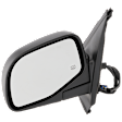 Driver Side Mirror, Power Adjust, Manual Folding, Heated, Textured Black, No Signal Light, No Memory, No Puddle Light, No Auto-Dimming, No Blind Spot Feature