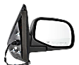 Passenger Side Mirror, Power Adjust, Manual Folding, Heated, Textured Black, No Signal Light, No Memory, No Puddle Light, No Auto-Dimming, No Blind Spot Feature