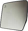 Driver Side Mirror Glass, Heated, No Blind Spot Feature and Turn Signal Light, Non-Towing, Flat