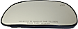 2000-2005 Ford Excursion - Passenger Side Mirror Glass, Non-Towing, Heated, No Blind Spot Feature, Convex, With backing plate