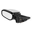 2010-2019 Ford Taurus - Driver Side Mirror, Power, Manual Folding, Heated, Chrome, In-housing Signal Light, With memory, With Puddle Light, No Auto-Dimming, With Blind Spot Detection in Glass