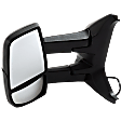 Driver Side Towing Mirror, Power Adjust, Non-Heated, Manual Folding, Textured Black, No Signal Light, No Memory, No Puddle Light, No Auto-Dim, No Blind Spot Feature