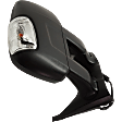 Passenger Side Towing Mirror, Power Adjust, Manual Folding, Heated, Textured Black, In-housing Signal Light, No Memory, Puddle Light, Auto-Dimming, and Blind Spot Feature, For Models With Low Roof