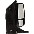 2018 Ford Transit-350 - Passenger Side Towing Mirror, For Models With Medium or High Roof, Manual Adjust, Heated, Textured Black, Manual Folding, No Signal Light, No Blind Spot Feature, No Memory, No Puddle Light, No Auto-Dimming