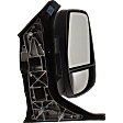 2018 Ford Transit-350 - Passenger Side Towing Mirror, For Models With Medium or High Roof, Manual Adjust, Heated, Textured Black, Manual Folding, No Signal Light, No Blind Spot Feature, No Memory, No Puddle Light, No Auto-Dimming