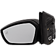 Driver Side Mirror, Power Adjust, Manual Folding, Non-Heated, Textured Black, No Signal Light, No Memory, No Puddle Light, No Auto-Dimming, With Blind Spot Detection in Glass, S Model
