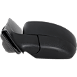 Driver Side Mirror, Power Adjust, Heated, Manual Folding, Textured Black, No Signal Light, No Memory, No Puddle Light, No Auto-Dim, With Blind Spot Detection in Glass