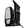 Driver Side Towing Mirror, Power Adjust, Non-Heated, Manual Folding, Textured Black, No Signal Light, No Memory, No Puddle Light, No Auto-Dim, No Blind Spot Feature