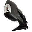 Passenger Side Towing Mirror, Power Adjust, Heated, Manual Folding, Textured Black, In-housing Signal Light, No Memory, No Puddle Light, No Auto-Dim, No Blind Spot Feature