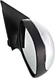 Passenger Side Mirror, Non-Towing, Manual Adjust, Manual Folding, Non-Heated, Chrome, No Signal Light, No Memory, No Puddle Light, No Auto-Dimming, No Blind Spot Feature